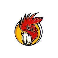 Rooster Logo Designs Template, Chicken Head Logo Designs vector