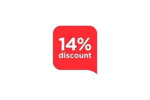 14 discount, Sales Vector badges for Labels, , Stickers, Banners, Tags, Web Stickers, New offer. Discount origami sign banner.