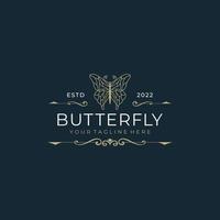 plantilla de vector de diseño de logotipo de mariposa