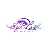 Eyelash extension logo Vector illustration