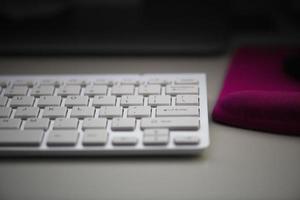 slim keyboard in dark night photo