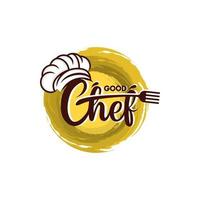 plantilla de logotipo de diseño de chef de cocina vector