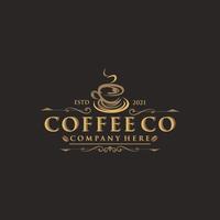 Coffe Shop Logo Design Vector Illustration Template