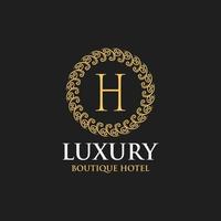 Luxury logo design letter h vector