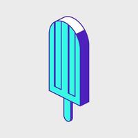 Ice pop isometric vector icon illustration