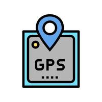 gps dispositivo color icono vector ilustración