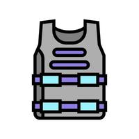 body armour protect color icon vector illustration