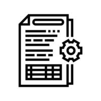 audit of operational processes and internal control systems line icon vector illustration