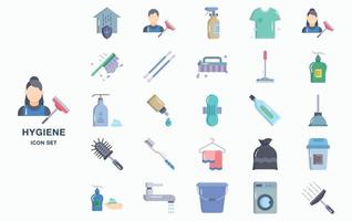 Hygiene and Cleaning Icon Set