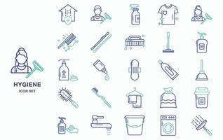 Hygiene and Cleaning Icon Set