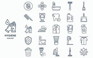 Hygiene and Cleaning Icon Set vector