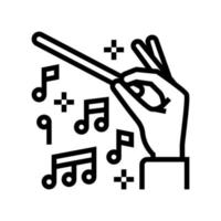 classic music concert line icon vector illustration