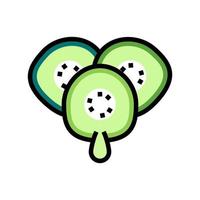 juicy cucumber color icon vector illustration