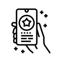 ilustración de vector de icono de línea de bonificación de aplicación de teléfono