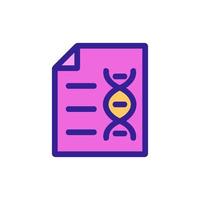 dna document icon vector. Isolated contour symbol illustration vector