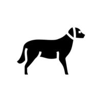golden retriever perro línea icono vector ilustración