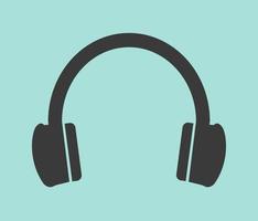 Minimal Headphones Music Device Icon Illustration vector