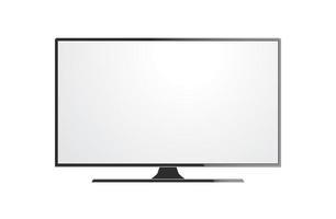 ilustración de icono de televisión mínimo brillante monitor de tv pantalla de tecnología negra vector
