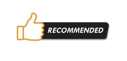 Recommended Like Banner Video Content Creator Channel Icon Element Marketing Promotion vector