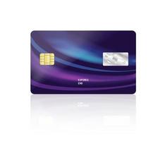 Credit Debit Card Blank Layout Plastic Glossy Business Finance Illustration vector