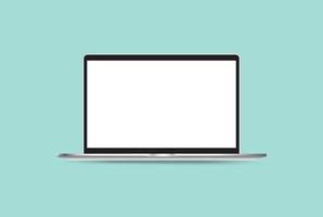 Metallic Modern Laptop Slim Bezels Illustration Computer Display Technology Web vector