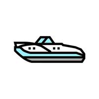 cuddy cabins boat color icon vector illustration