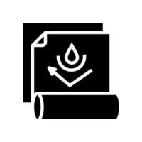 waterproof layer glyph icon vector illustration