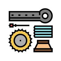 materials handling and crusher spare parts color icon vector illustration