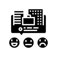 reviews business services glyph icon vector illustration