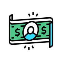 money dollar color icon vector illustration