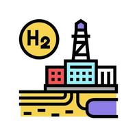 factory hydrogen color icon vector illustration