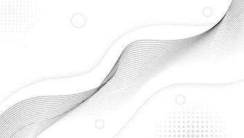 Minimalist and Modern Future Abstract Wavy Geometric White and Gray Color Background Design Illustration vector