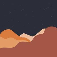 Background flat mountain design vector