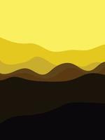 Background flat mountain design vector