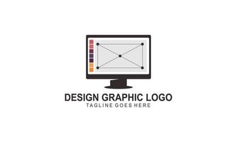 Graphic designer and web design studio tool logo vector