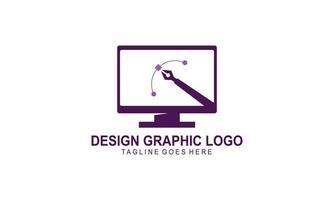 Graphic designer and web design studio tool logo vector