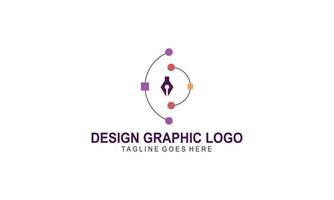 Graphic designer and web design studio tool logo vector