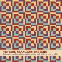 vintage seamless pattern design with swatches options color palette and pattern v2 vector