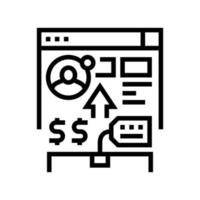 internet purchases line icon vector illustration