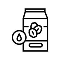 leche avena paquete línea icono vector ilustración