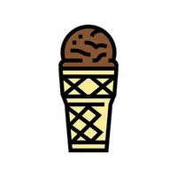 coffee ice cream color icon vector illustration