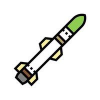 rocket war weapon color icon vector illustration