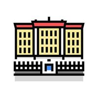 university college building education color icon vector illustration