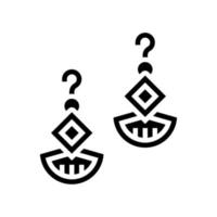 earrings jewellery line icon vector illustration
