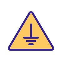 Sign carefully icon vector. Isolated contour symbol illustration vector
