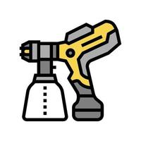 spray gun tool color icon vector illustration