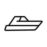 Beautiful yacht icon vector. Isolated contour symbol illustration vector
