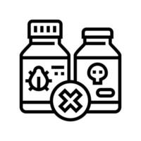 poison prohibition for safe children line icon vector illustration