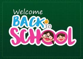 Back to School text colligraphy vector