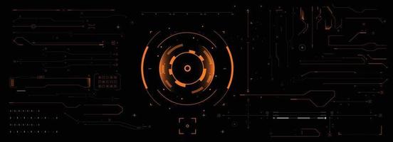 Target HUD for the game screen, Futuristic design elements. HUD focus elements vector